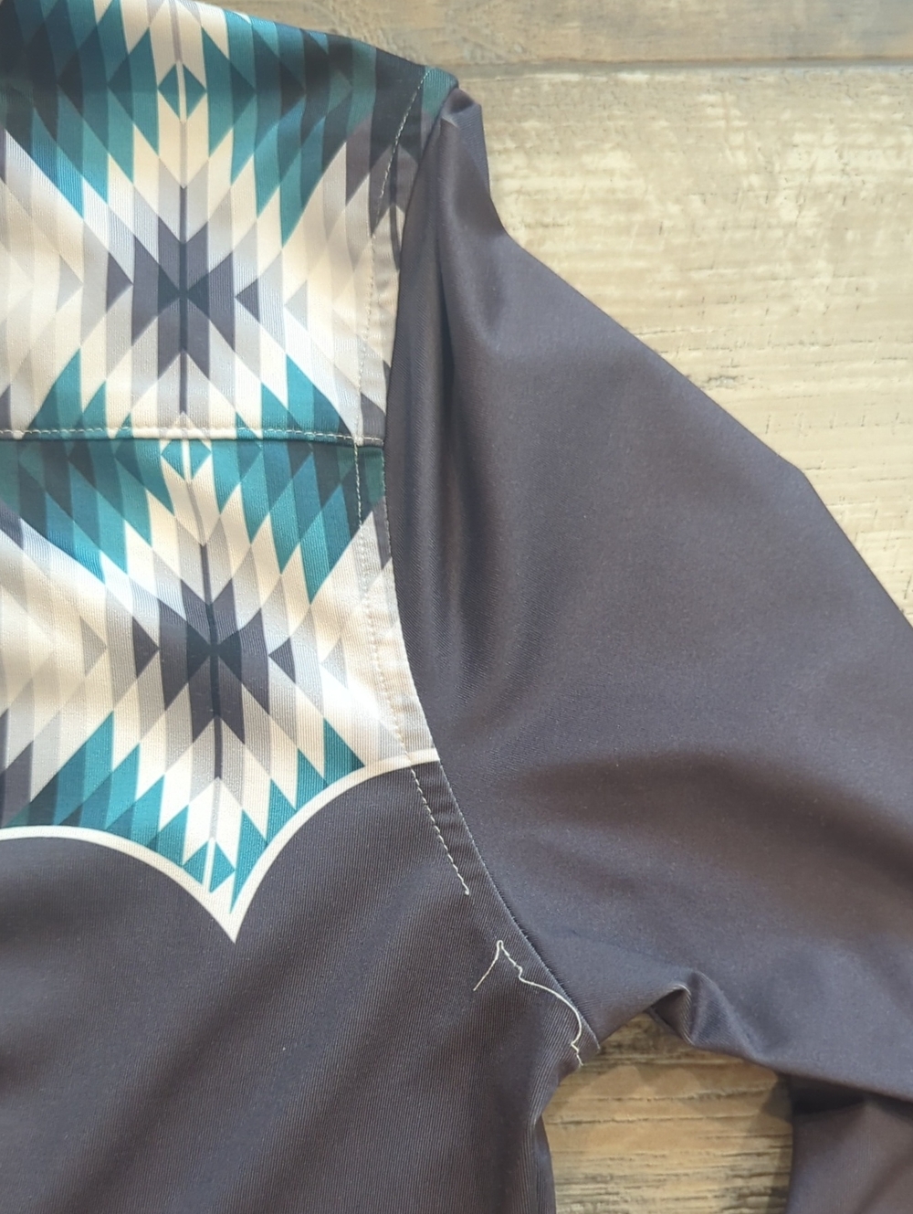 RANCH DRESS'N Fallon Taylor "Brayden" charcoal gray Performance rodeo shirt szXL - Picture 13 of 13